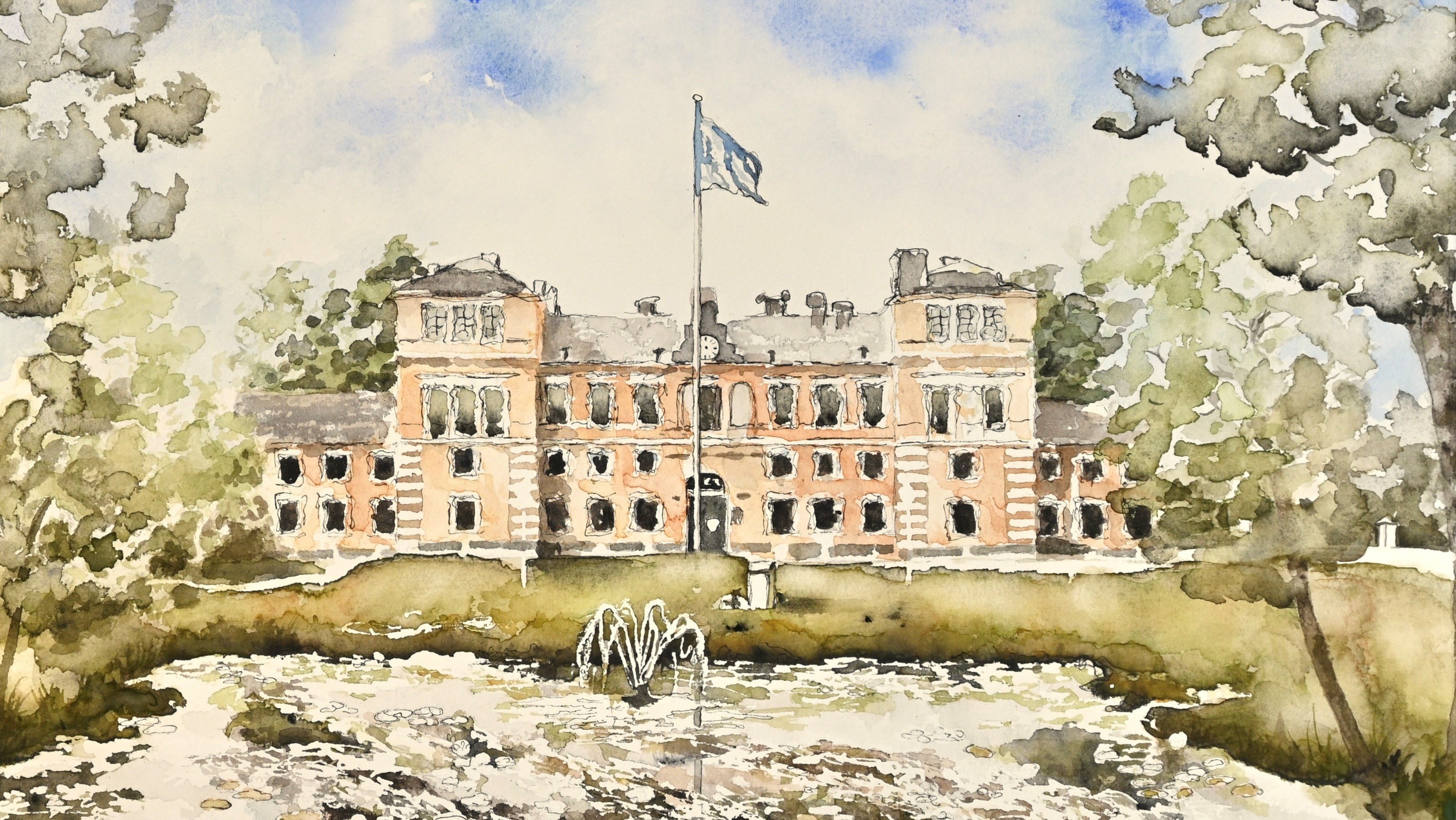 Målning av Rånäs Slott