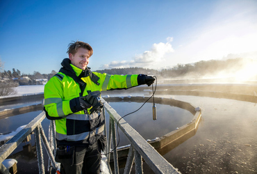 Fotouppdrag till ny hemsida.Andreas Holstein och Jonas Åbom på reningsverket.Foto: Per Grothwww.pergroth.com