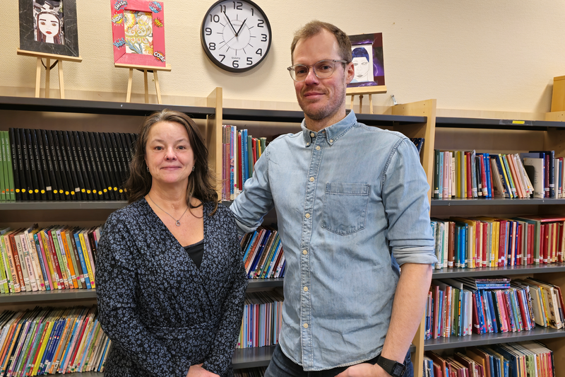 Erik Nord och Susanna Wiberg, rektor och biträdande rektor på Hallsta skola.