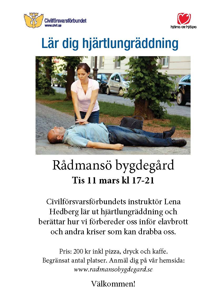 Hjärt-, lungräddning med Civilförsvaret