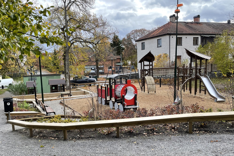 Järnvägsparkens lekplats i Rimbo